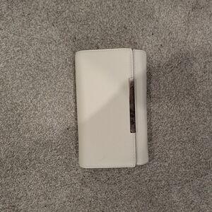 Elegant White Wallet with Silver Accent